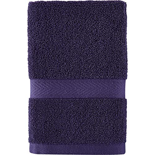 Tommy Hilfiger Asciugamano moderno americano solido, 40,6 x 66 cm, 100% cotone 574 g/m² (pavone)