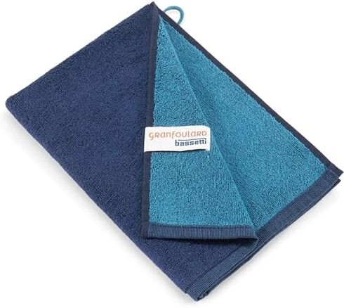 Bassetti New Shades  Asciugamano ospite, 100% cotone, 40 x 60 cm, colore: Blu