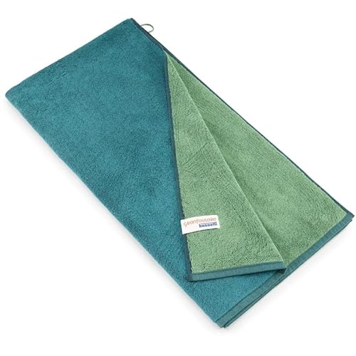 Bassetti New Shades  Telo doccia in 100% cotone, colore: Verde V1, dimensioni: 70 x 140 cm