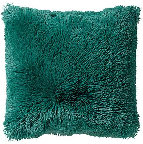 Dutch Decor Fluffy Copricuscino, Poliestere, Galapagos Green, 45X45