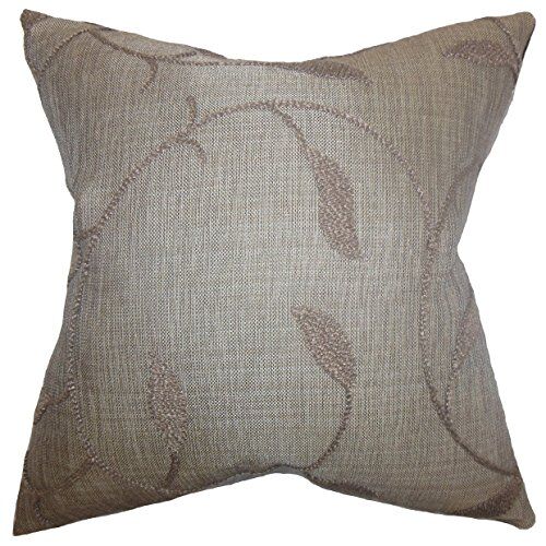 The Pillow Collection Delyth-Copricuscino Floreale, Cotone, Java, Blu, 11105 x 11105 x 3883 cm