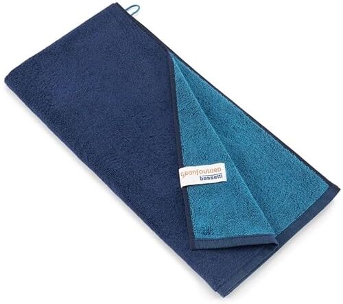 Bassetti New Shades  Asciugamano 100% cotone, 50 x 100 cm, colore: Blu