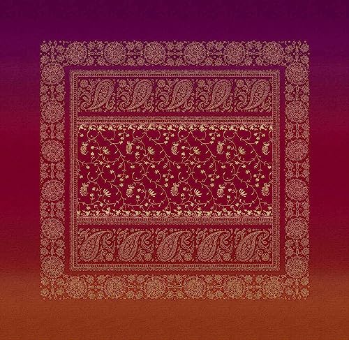 Bassetti Brenta Tovaglia in 100% cotone, tessuto twill di colore rosso rubino R1, dimensioni: 110 x 110 cm