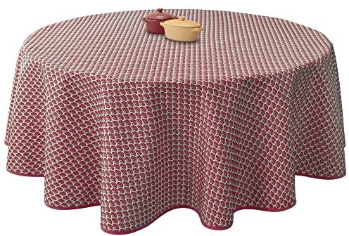 Le linge de Jules Tovaglia Antimacchia Paon Rosso scuro Ovale 150 x 240 cm