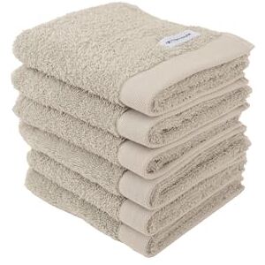 TOM TAILOR Herding Gästehandtuch, Color Bath Towel Sunny Sand, 6er Set, 30x50 cm, 100% Baumwolle/Frottier, mit Aufhänger und Label mit Logo TOM TAILOR Herding Gästehandtuch, Color Bath Towel Sunny Sand, 6er Set, 30x50 cm, 100% Baumwolle/Frottier, mit Aufhänger und Label mit Logo