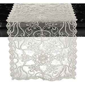 Elegant Comfort Ricamo Ingrid Runner-Dresser Sciarpa per la casa e la stanza del merletto come tavolo da pranzo, decorazione per interni ed esterni, 40,5 x 55,7 cm, beige Elegant Comfort Ricamo Ingrid Runner-Dresser Sciarpa per la casa e la stanza del merletto come tavolo da pranzo, decorazione per interni ed esterni, 40,5 x 55,7 cm, beige