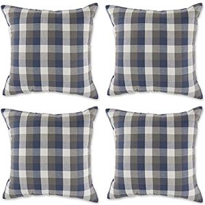 DII Federa Cuscino Decorativo Blu Tricolore 18x18 - Decorazione DII Federa Cuscino Decorativo Blu Tricolore 18x18 - Decorazione