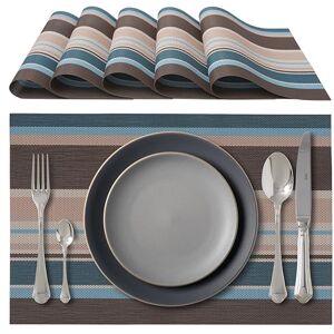 IPEA Tovagliette Americane Eleganti 45 x 30 cm per Cena, Pranzo, Colazione 6 Unità Tovaglietta Lavabile, Resistente al Calore, Antiscivolo, Antimacchia per Tavolo della Cucina e Sala A Strisce IPEA Tovagliette Americane Eleganti 45 x 30 cm per Cena, Pranzo, Colazione 6 Unità Tovaglietta Lavabile, Resistente al Calore, Antiscivolo, Antimacchia per Tavolo della Cucina e Sala A Strisce