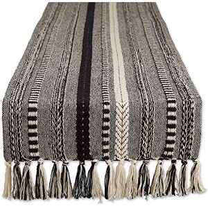 DII Runner Collezione, Cotone, Nero, 15x72 (15x77, Frangia Inclusa) DII Runner Collezione, Cotone, Nero, 15x72 (15x77, Frangia Inclusa)