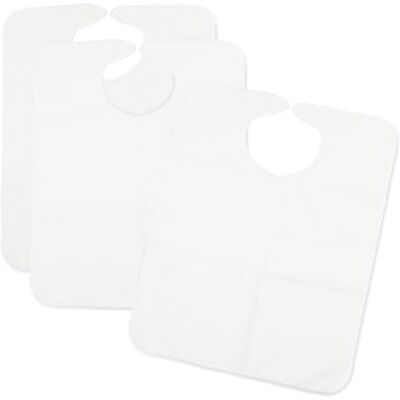 Ti TIN Pack 3 Bavaglini Adulti 50×60 cm Chiusura a Nastro Autobloccante – Spugna 73% Cotone + 27% Poliestere, Interno Impermeabile, Lavabili, Comfort Totale, colore bianco Ti TIN Pack 3 Bavaglini Adulti 50×60 cm Chiusura a Nastro Autobloccante – Spugna 73% Cotone + 27% Poliestere, Interno Impermeabile, Lavabili, Comfort Totale, colore bianco