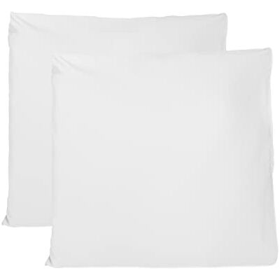 FARFALLAROSSA Coppia di Federe 100% Puro Cotone 65x65 CM, Set di 2 Tessuti per Cuscino Letto, Chiusura a Busta, Tinta Unita, Misura Standard Bianco FARFALLAROSSA Coppia di Federe 100% Puro Cotone 65x65 CM, Set di 2 Tessuti per Cuscino Letto, Chiusura a Busta, Tinta Unita, Misura Standard Bianco