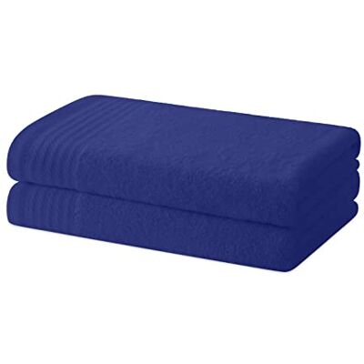 Degrees home Set 2 Asciugamani da Bagno o Doccia Set Asciugamani 100% Cotone 480g/m2 130x65 cm Marino Degrees home Set 2 Asciugamani da Bagno o Doccia Set Asciugamani 100% Cotone 480g/m2 130x65 cm Marino