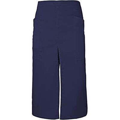 Velilla Grembiule lungo con apertura e tasche unisex adulto, Blu navy, Taglia unica Velilla Grembiule lungo con apertura e tasche unisex adulto, Blu navy, Taglia unica