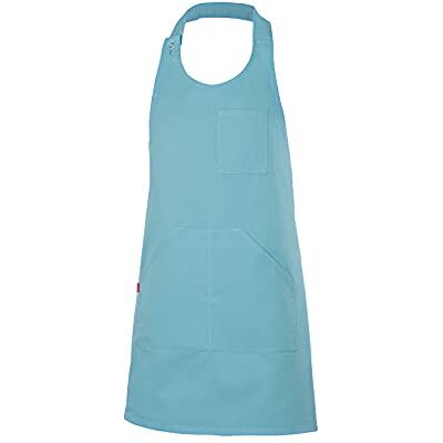 Velilla Grembiule tipo salopette corto e abbottonato, unisex, da adulto, Turchese chiaro, Taglia unica Velilla Grembiule tipo salopette corto e abbottonato, unisex, da adulto, Turchese chiaro, Taglia unica