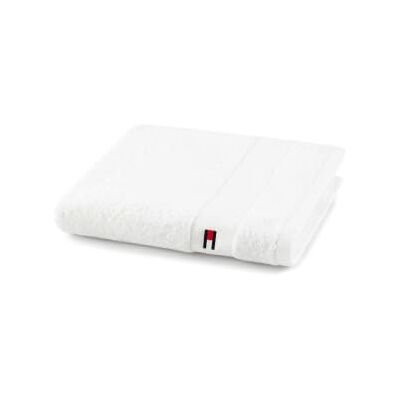Tommy Hilfiger Asciugamano per ospiti, bianco, spugna boucle, 520 g/m², 100% cotone pettinato, passamaneria jacquard e ricami, morbido e assorbente, 40x60 cm Tommy Hilfiger Asciugamano per ospiti, bianco, spugna boucle, 520 g/m², 100% cotone pettinato, passamaneria jacquard e ricami, morbido e assorbente, 40x60 cm