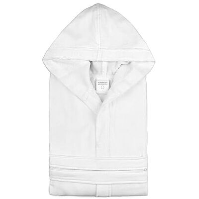 Morbidissimi Accappatoio Monoterry Cotone e Spugna per Uomo e Donna, Con Cappuccio, Cinturino e 2 Tasche, Morbido 230 gr/mq, Accappatoi J534(Accapatoio Bianco, 3XL) Morbidissimi Accappatoio Monoterry Cotone e Spugna per Uomo e Donna, Con Cappuccio, Cinturino e 2 Tasche, Morbido 230 gr/mq, Accappatoi J534(Accapatoio Bianco, 3XL)