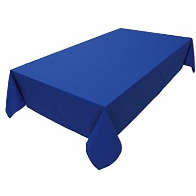 Lemos Home Concept Collection, tovaglia da tavola, 100% cotone, colori e misure a scelta, 150 x 220 cm, blu reale Lemos Home Concept Collection, tovaglia da tavola, 100% cotone, colori e misure a scelta, 150 x 220 cm, blu reale