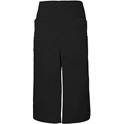 Velilla Grembiule lungo con apertura e tasche unisex adulto, Nero, Taglia unica Velilla Grembiule lungo con apertura e tasche unisex adulto, Nero, Taglia unica
