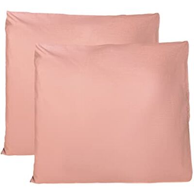FARFALLAROSSA Coppia di Federe 100% Puro Cotone 60x60 CM, Set di Tessuti per Cuscino Letto, Chiusura a Busta, Tinta Unita, Misura Standard Cipria FARFALLAROSSA Coppia di Federe 100% Puro Cotone 60x60 CM, Set di Tessuti per Cuscino Letto, Chiusura a Busta, Tinta Unita, Misura Standard Cipria