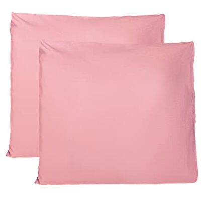 FARFALLAROSSA Coppia di Federe 100% Puro Cotone 65x65 CM, Set di Tessuti per Cuscino Letto, Chiusura a Busta, Tinta Unita, Misura Standard Rosa FARFALLAROSSA Coppia di Federe 100% Puro Cotone 65x65 CM, Set di Tessuti per Cuscino Letto, Chiusura a Busta, Tinta Unita, Misura Standard Rosa
