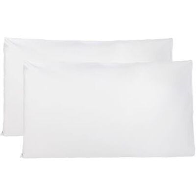 FARFALLAROSSA Coppia di Federe 100% Puro Cotone 40x80 CM, Set di Tessuti per Cuscino Letto, Chiusura a Busta, Tinta Unita, Misura Standard Bianco FARFALLAROSSA Coppia di Federe 100% Puro Cotone 40x80 CM, Set di Tessuti per Cuscino Letto, Chiusura a Busta, Tinta Unita, Misura Standard Bianco