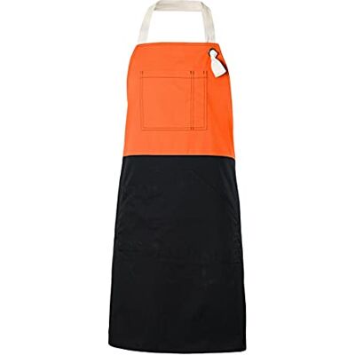 Velilla Grembiule a salopette bicolore (Ref: 404210B_43) unisex adulto, arancione fluoro, Taglia unica Velilla Grembiule a salopette bicolore (Ref: 404210B_43) unisex adulto, arancione fluoro, Taglia unica