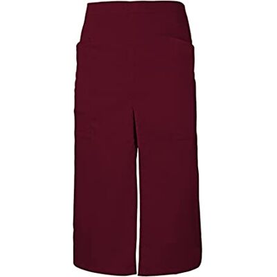 Velilla Grembiule lungo con apertura e tasche unisex adulto, Granata, Taglia unica Velilla Grembiule lungo con apertura e tasche unisex adulto, Granata, Taglia unica