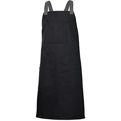Velilla (404211B) Grembiule Salopette Canvas Bicolore, Nero/Grigio, Taglia Unica Velilla (404211B) Grembiule Salopette Canvas Bicolore, Nero/Grigio, Taglia Unica
