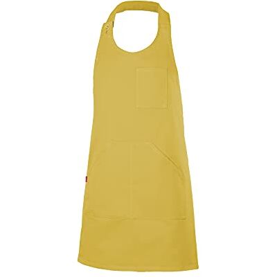 Velilla Grembiule tipo salopette corto e abbottonato, unisex, da adulto, giallo, Taglia unica Velilla Grembiule tipo salopette corto e abbottonato, unisex, da adulto, giallo, Taglia unica