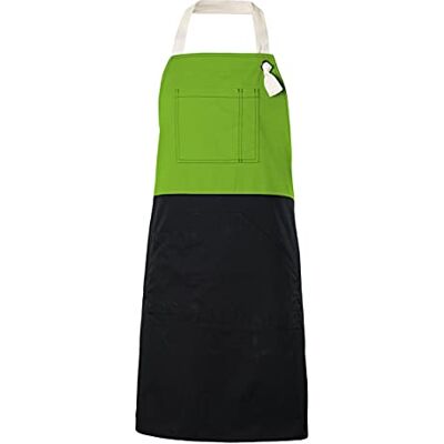 Velilla 404210B Grembiule da salopette bicolore; colore verde lime taglia unica Velilla 404210B Grembiule da salopette bicolore; colore verde lime taglia unica