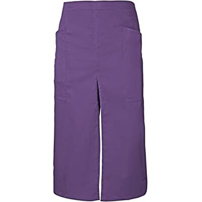 Velilla Grembiule lungo con apertura e tasche unisex adulto, Viola, Taglia unica Velilla Grembiule lungo con apertura e tasche unisex adulto, Viola, Taglia unica