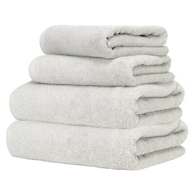 Ruggeri Set 4 Asciugamani Bagno 2 Viso + 2 Ospite, Cotone 500 gr, Bianco Ruggeri Set 4 Asciugamani Bagno 2 Viso + 2 Ospite, Cotone 500 gr, Bianco