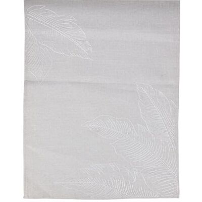 Tivoli Runner grigio 40x173 cm in poliestere, decoro foglie, Tropical Leaf Tivoli Runner grigio 40x173 cm in poliestere, decoro foglie, Tropical Leaf