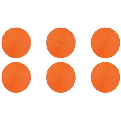 Excelsa Round Set 6 Tovagliette Rotonde, Plastica PP, Cm. 36 (Arancione) Excelsa Round Set 6 Tovagliette Rotonde, Plastica PP, Cm. 36 (Arancione)