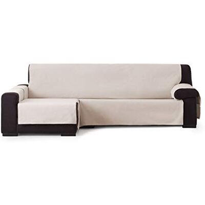 Eysa Salva Divano per penisola Impermeabile e Traspirante Garona Protect 240 cm., Colore 01/Beige, Sinistra Vista Frontale Eysa Salva Divano per penisola Impermeabile e Traspirante Garona Protect 240 cm., Colore 01/Beige, Sinistra Vista Frontale