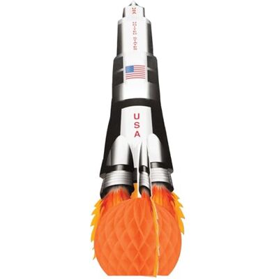 Creative Space Rocket Centerpiece with Honeycomb Blast off Creative Space Rocket Centerpiece with Honeycomb Blast off