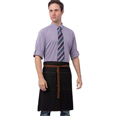 Chef Works B344 Memphis Bistro Grembiule da cucina, 609 x 812 mm, colore: nero Chef Works B344 Memphis Bistro Grembiule da cucina, 609 x 812 mm, colore: nero