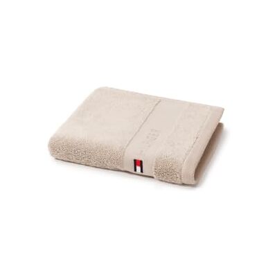 Tommy Hilfiger Asciugamano per ospiti, color sabbia, spugna boucle, 520 g/m², 100% cotone pettinato, passamaneria jacquard e ricami, morbido e assorbente, 40x60 cm Tommy Hilfiger Asciugamano per ospiti, color sabbia, spugna boucle, 520 g/m², 100% cotone pettinato, passamaneria jacquard e ricami, morbido e assorbente, 40x60 cm