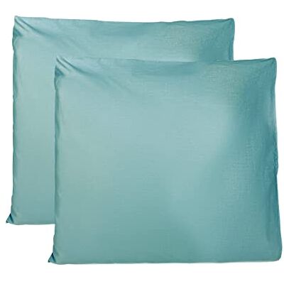 FARFALLAROSSA Coppia di Federe 100% Puro Cotone 60x60 CM, Set di 2 Tessuti per Cuscino Letto, Chiusura a Busta, Tinta Unita, Misura Standard Verde Scuro FARFALLAROSSA Coppia di Federe 100% Puro Cotone 60x60 CM, Set di 2 Tessuti per Cuscino Letto, Chiusura a Busta, Tinta Unita, Misura Standard Verde Scuro