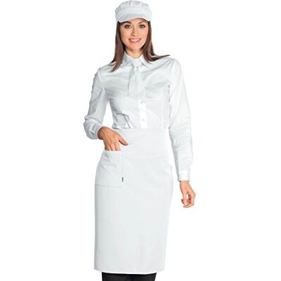 ISACCO Dakar Grembiule, Taglia 100cm x 70cm, Bianco ISACCO Dakar Grembiule, Taglia 100cm x 70cm, Bianco