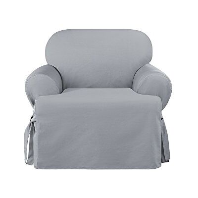 Surefit Rivestimento pesante in lino di cotone, 1 pezzo, cuscino a T, blu Pacifico Surefit Rivestimento pesante in lino di cotone, 1 pezzo, cuscino a T, blu Pacifico