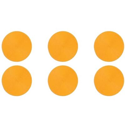 Excelsa Round Set 6 Tovagliette Rotonde, Plastica PP, Cm. 36, Giallo Excelsa Round Set 6 Tovagliette Rotonde, Plastica PP, Cm. 36, Giallo