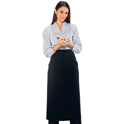 Isacco 114201 Versailles Grembiule con Spacco, Nero Isacco 114201 Versailles Grembiule con Spacco, Nero