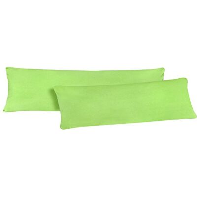 NatureMark , Jersey Federe per Cuscini in 100% Cotone (Mela Verde), Misura Cuscino per Chi Dorme sul Fianco: 40 x 145 cm, 14 Diversi Colori Disponibili, Confezione da Due Pezzi NatureMark , Jersey Federe per Cuscini in 100% Cotone (Mela Verde), Misura Cuscino per Chi Dorme sul Fianco: 40 x 145 cm, 14 Diversi Colori Disponibili, Confezione da Due Pezzi