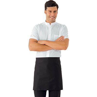 Isacco Grembiule Vita 70x46 senza Tasca Nero, Nero, 65% Poliestere 35% Cotone Isacco Grembiule Vita 70x46 senza Tasca Nero, Nero, 65% Poliestere 35% Cotone