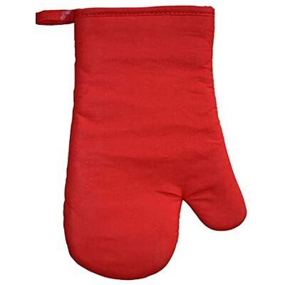 Fackelmann Guanto da cucina alluminato, guanto da cucina, guanto, guanto protettivo di calore, cotone, alluminio, grigio, rosso, 18,5 x 28,5 cm Fackelmann Guanto da cucina alluminato, guanto da cucina, guanto, guanto protettivo di calore, cotone, alluminio, grigio, rosso, 18,5 x 28,5 cm
