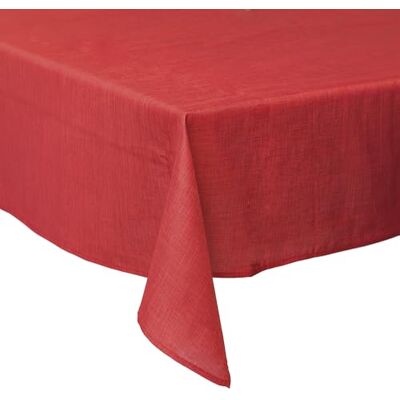 GALILEO Tovaglia 140x240 cm antimacchia, effetto lino, 10 posti tavola, rosso, Solid Sibilla GALILEO Tovaglia 140x240 cm antimacchia, effetto lino, 10 posti tavola, rosso, Solid Sibilla