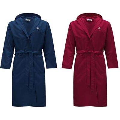 Renato Balestra Accappatoio Microfibra Uomo Donna, Ass (Navy-Bordeaux) L Renato Balestra Accappatoio Microfibra Uomo Donna, Ass (Navy-Bordeaux) L