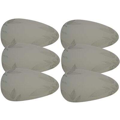 Cofan Confezione da 6 tovagliette Design triangolare con foglie, colore: verde Materiale: PVC Dimensioni: 45 x 36 cm Cofan Confezione da 6 tovagliette Design triangolare con foglie, colore: verde Materiale: PVC Dimensioni: 45 x 36 cm