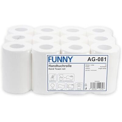 Funny Divertente Confezione da 12 singoli rotoli di spessore tovagliolo di carta Condotta 20 verso l'interno bianche cm Funny Divertente Confezione da 12 singoli rotoli di spessore tovagliolo di carta Condotta 20 verso l'interno bianche cm